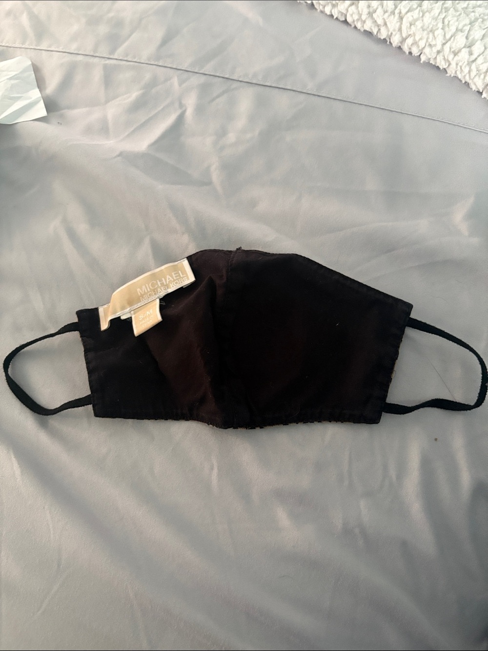 Michael Kors Black and Brown MK Logo Face Mask excellent condition S/M - Picture 2 of 3